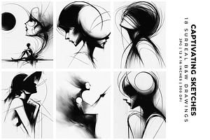 Captivating Sketches, a Decorative Illustration by Digital Art Creations