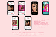 Pink Christmas Instagram Templates, a Social Media Template by SunshineStudioBoutique (Thumbnail 8 of 8)