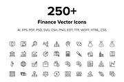 250+ Finance Icons, an Outline Icon by Creative Stall (Thumbnail 1 of 5)