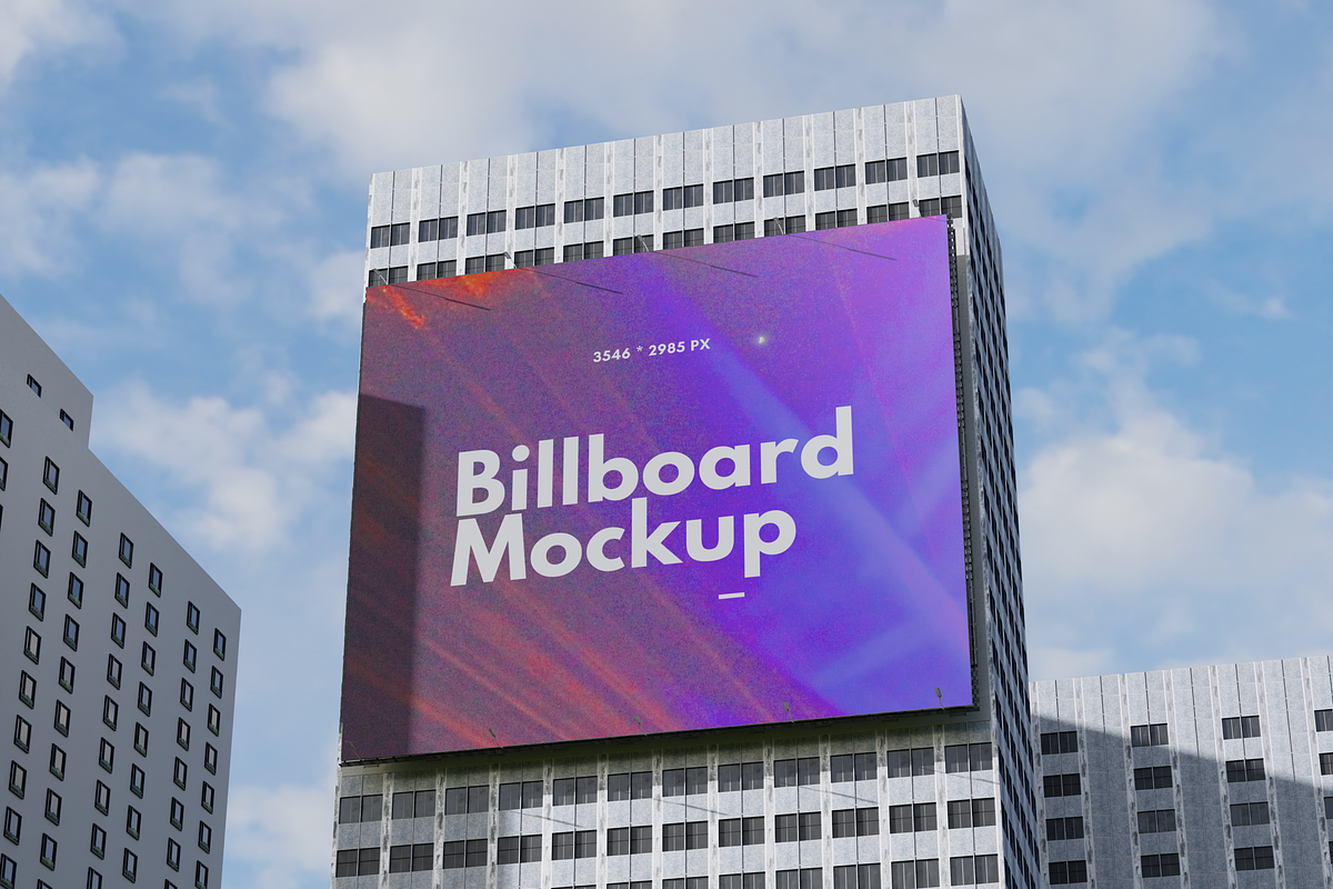 Billboard On Building Mockup, an Advertising Mockup by GearShift (Photo 4 of 4)