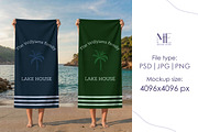 Beach Towel Mockup, a Mockup by Mie Mockup Studio (Thumbnail 2 of 8)