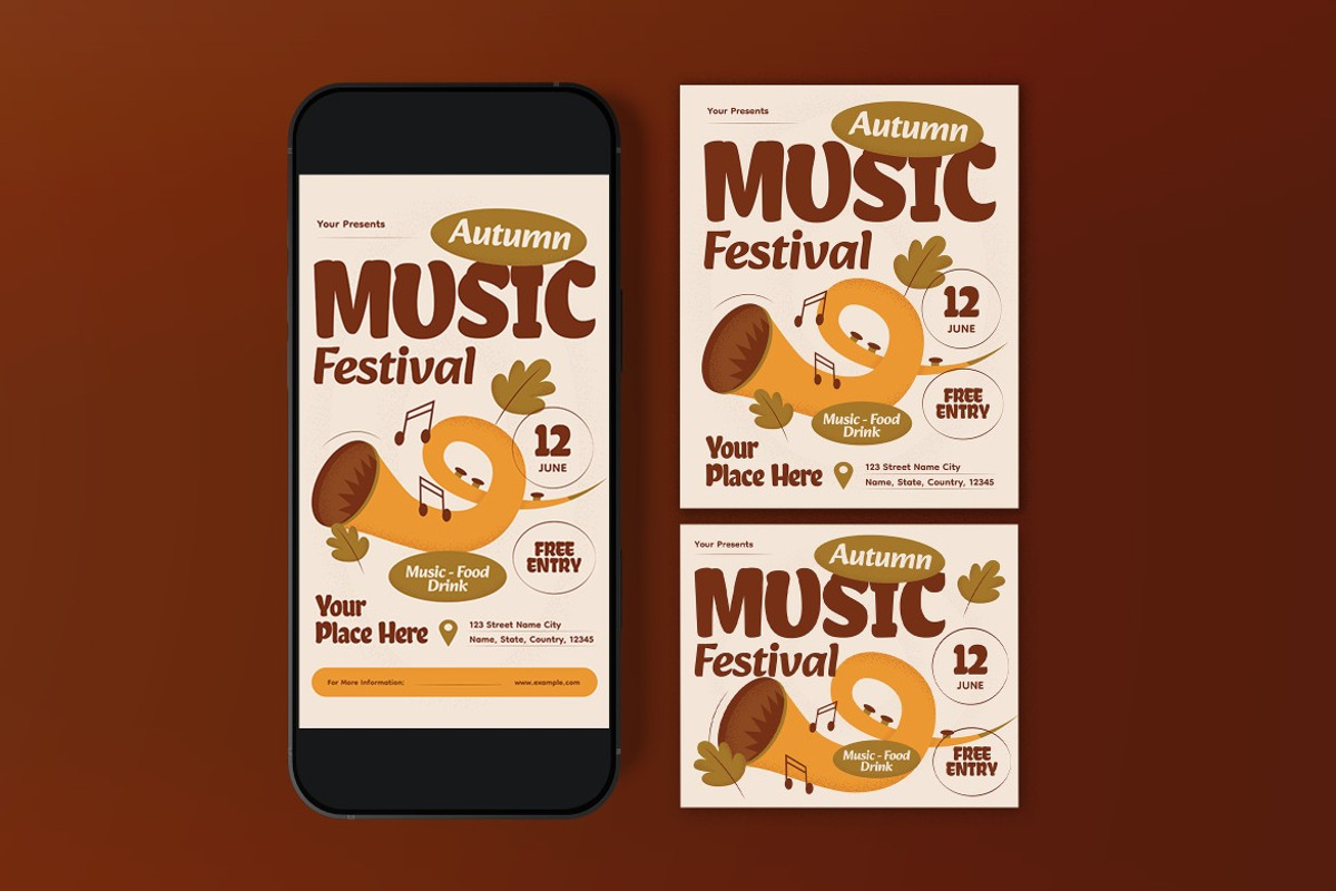 Autumn Music Festival Flyer preview 3