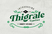 Thigrale – Classic Old Vintage Font, a Sans Serif Font by Drizy (Thumbnail 1 of 10)