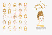 Golden muse clipart set, a Decorative Illustration by Patishop Art (Thumbnail 7 of 10)