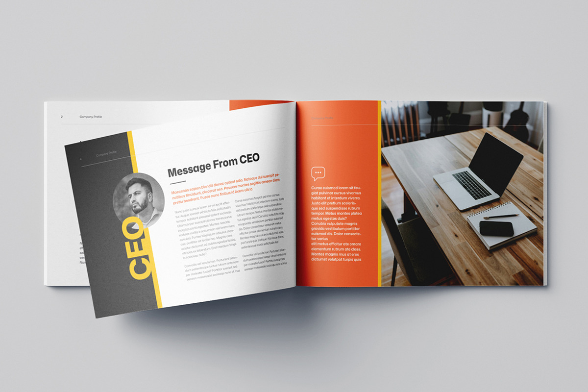 Company profile landscape | Word, a Brochure Template by HiveArts (Photo 3 of 9)