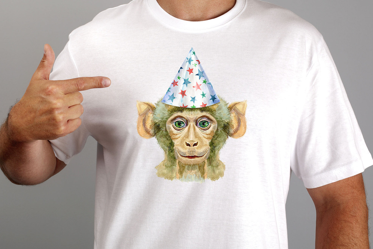Monkey portraits, an Animal Illustration by Watercolor fantasy (Photo 2 of 9)