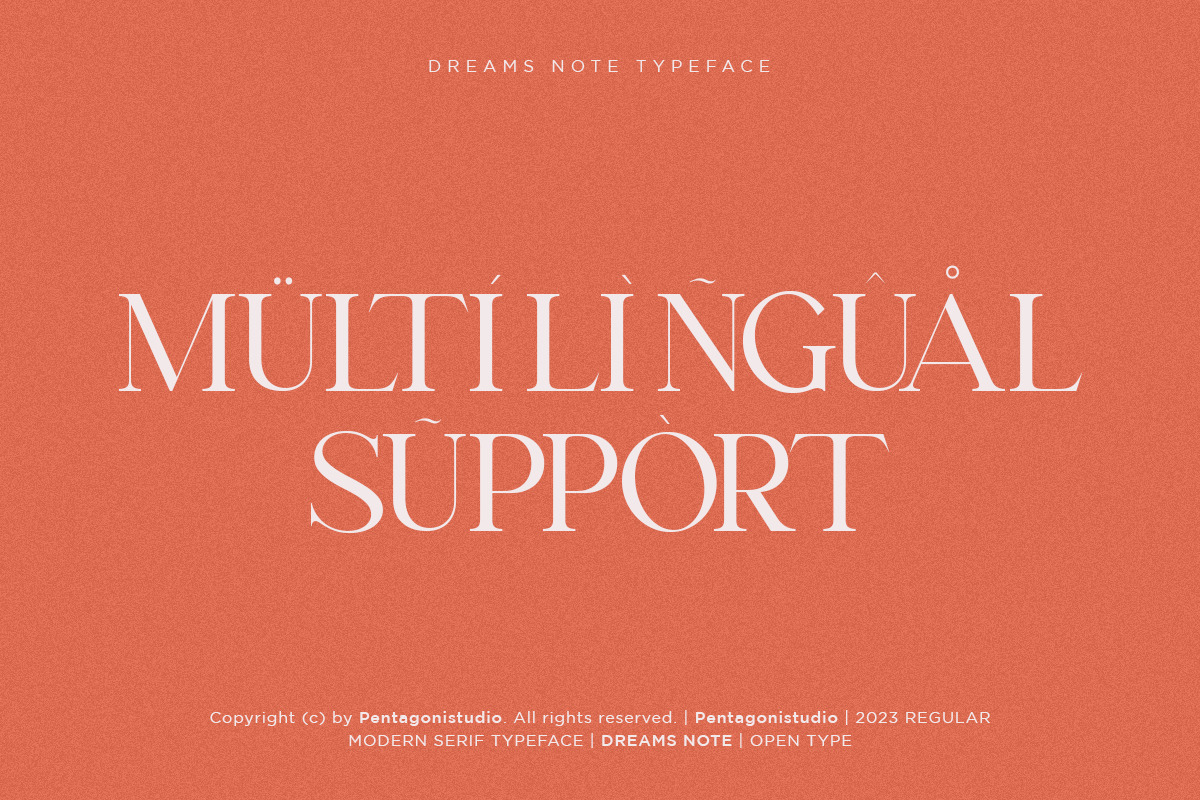 Dreams Note | Family Serif Font, a Serif Font by Pentagonistudio (Photo 10 of 10)