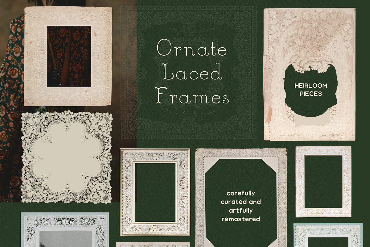 Emboss Lace Frames & Vintage Paper, an Object Graphic by Laras Wonderland (Photo 11 of 21)