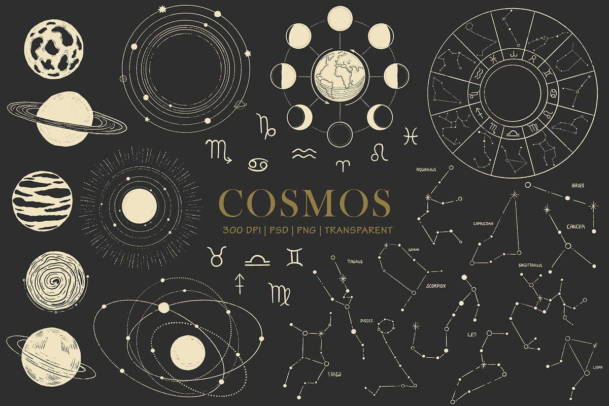 Celestial Soul. Sun Moon Space., a Pattern Graphic by Alena Zaytseva (Photo 12 of 18)