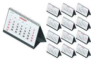 2027 calendar template and compact, a Texture Illustration by Golden Sikorka