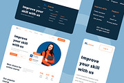 Online Course Web Design, a Wireframe Template by INSPR STD (Thumbnail 4 of 6)