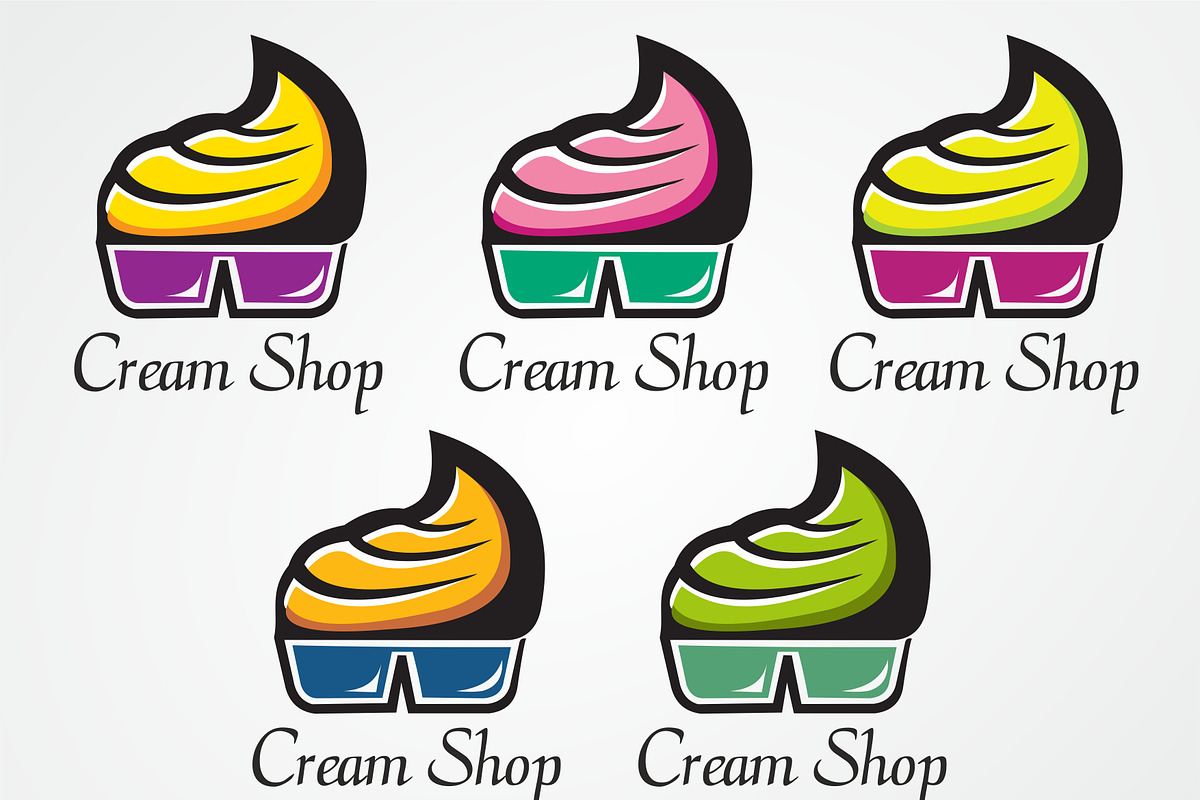 Cream Shop Logo Template, a Branding & Logo Template by Raj Shop (Photo 4 of 5)
