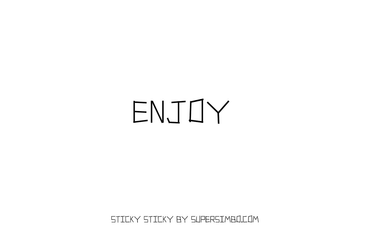 Sticky Sticky | Display Font, a Sans Serif Font by Supersimbo © (Photo 7 of 7)