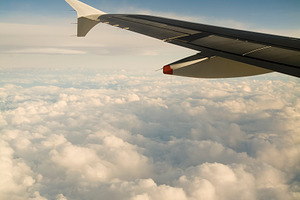 Airplane Wing In Flight, a Transportation Photo by THP Creative