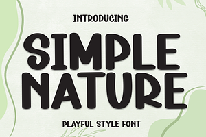 Simple Nature Script Font