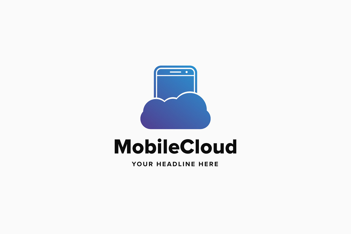 Mobile Cloud Logo Template, a Branding & Logo Template by PixaSquare
