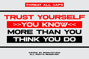 Threat Bold & Expanded Sans Serif, a Sans Serif Font by Ronny Studio (Thumbnail 6 of 9)