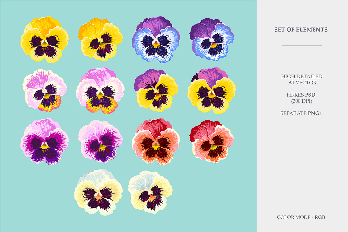 Pansy Patterns, a Pattern Graphic by GreyLilac (Photo 4 of 9)