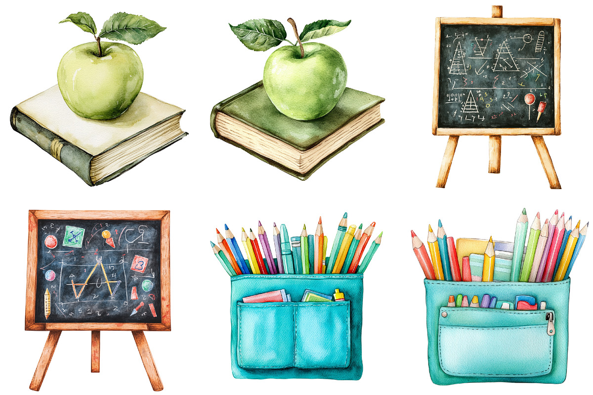 Doodle Back to School Clipart, a Seasonal Illustration by CitraGraphics (Photo 6 of 6)