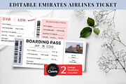 Emirates Airlines Ticket Canva PDF, a Card Template by Snapybiz (Thumbnail 3 of 6)