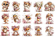 Whimsical Easter Animal Clipart, an Illustration by OK Design (Thumbnail 3 of 6)