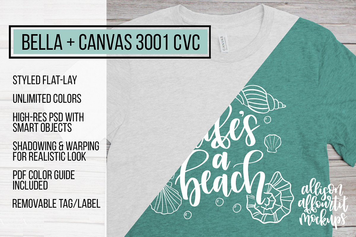 Editable Colors Bella Canvas Mockup, a Shirt Mockup by Allison Affourtit Mocks (Photo 1 of 4)