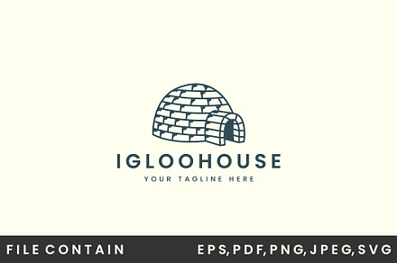 Eskimo igloo house logo vector