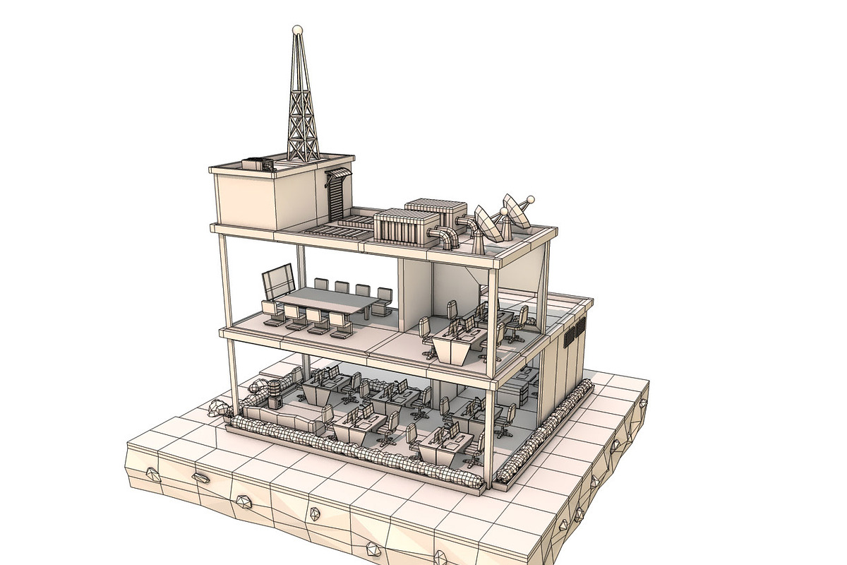 Cartoon Office Low Poly 3D Model, an Architecture 3D Model by Low Poly Lab (Photo 4 of 8)