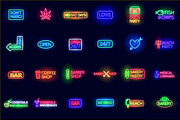 Awesome Street Neon Signs with Fonts, a Symbol Font by Ckybe's Corner (Thumbnail 3 of 4)