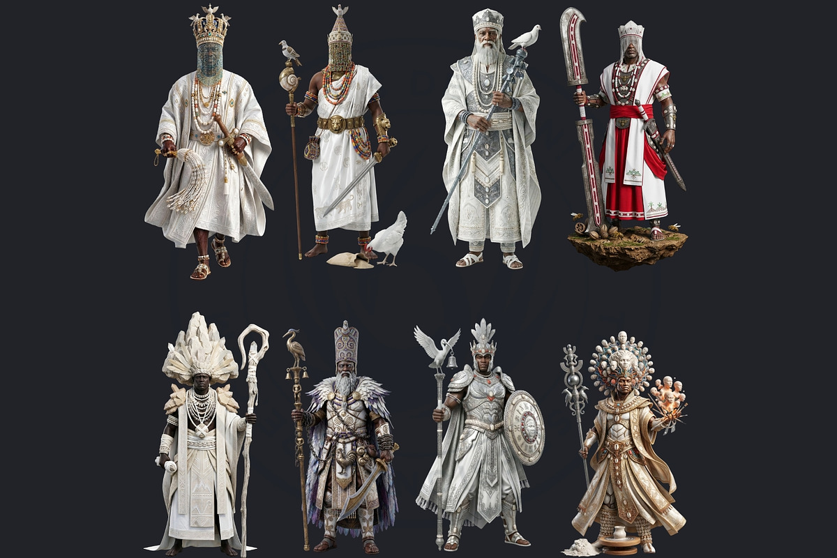 Orishas Pantheon Gods Cliparts, a Person Illustration by ThatsDesignArt (Photo 7 of 16)