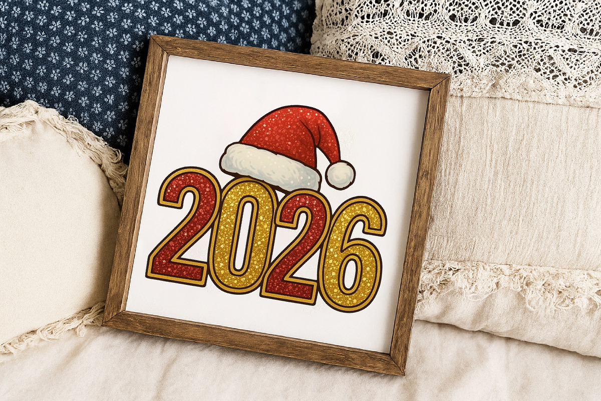 Glitter Happy New Year 2026 Png, a Graphic by Libby Wishes (Photo 1 of 8)