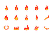 Fire Illustration Set, an Object Illustration by studiogstock (Thumbnail 1 of 3)