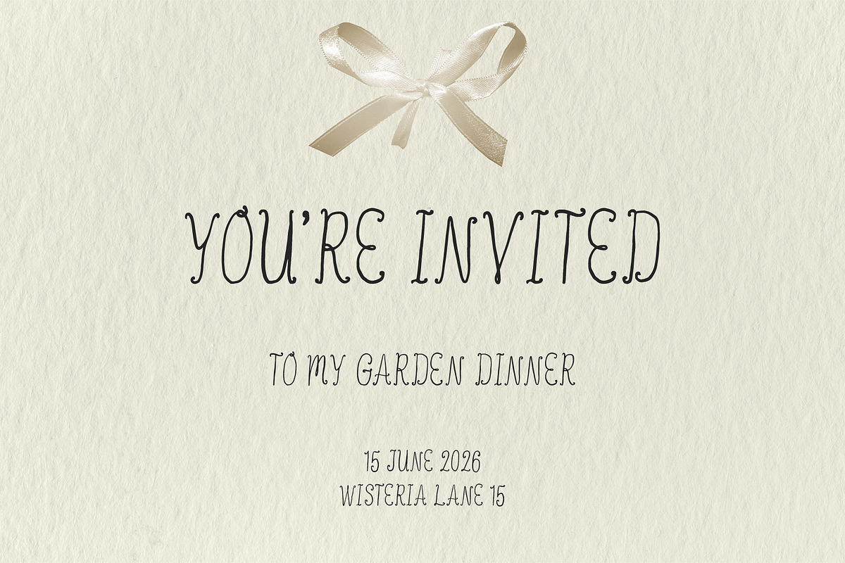 Fairyline - Dreamy Handmade Typeface, a Handwritten Font by BilberryCreates (Photo 2 of 11)