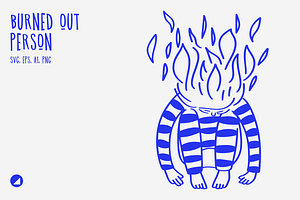 Burned Out Person Illustration, a Person Illustration by Danil Polshin