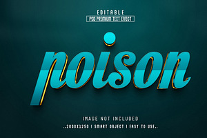 Posion 3D Editable Psd Text Effect