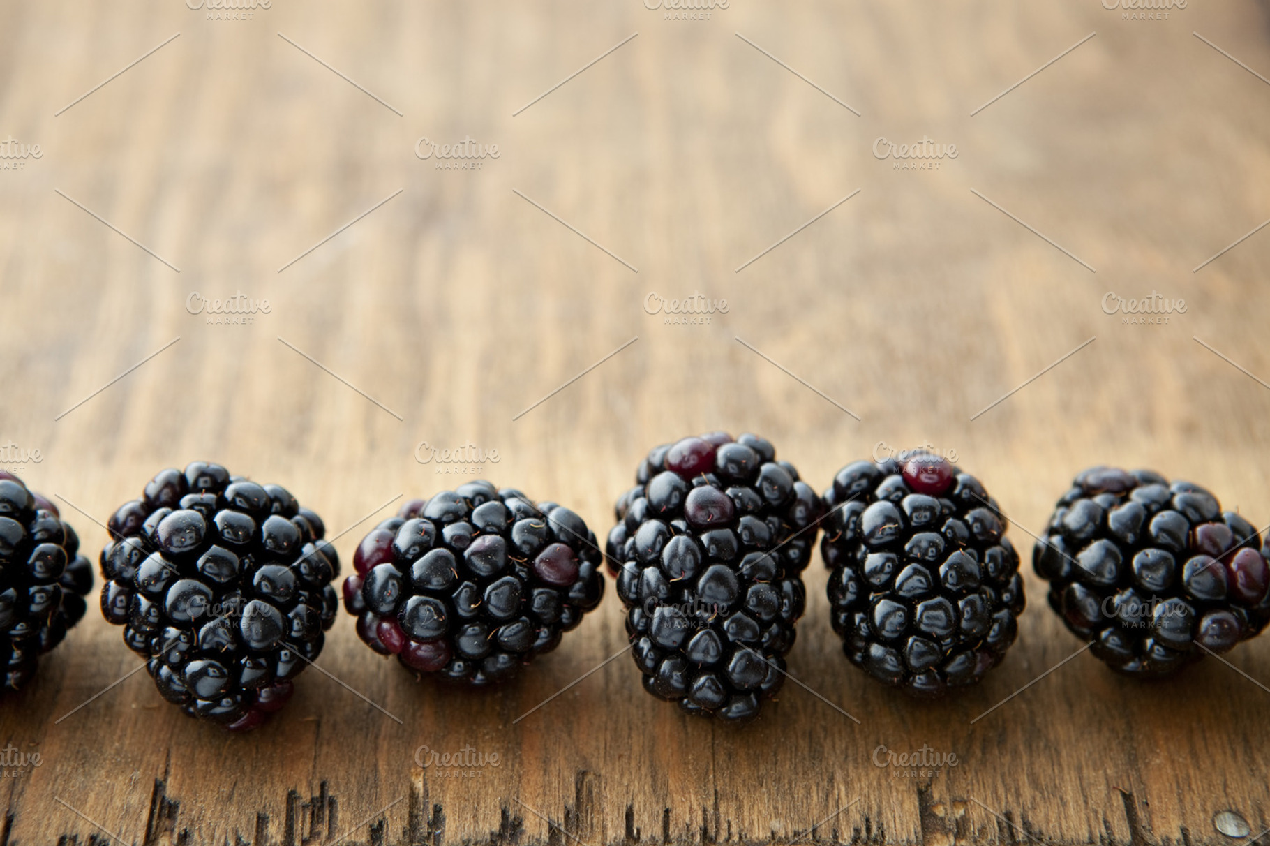 A Row Of Blackberries