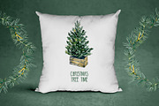 Watercolor Christmas trees clipart, a Decorative Illustration by NataliMiasStore (Thumbnail 4 of 4)
