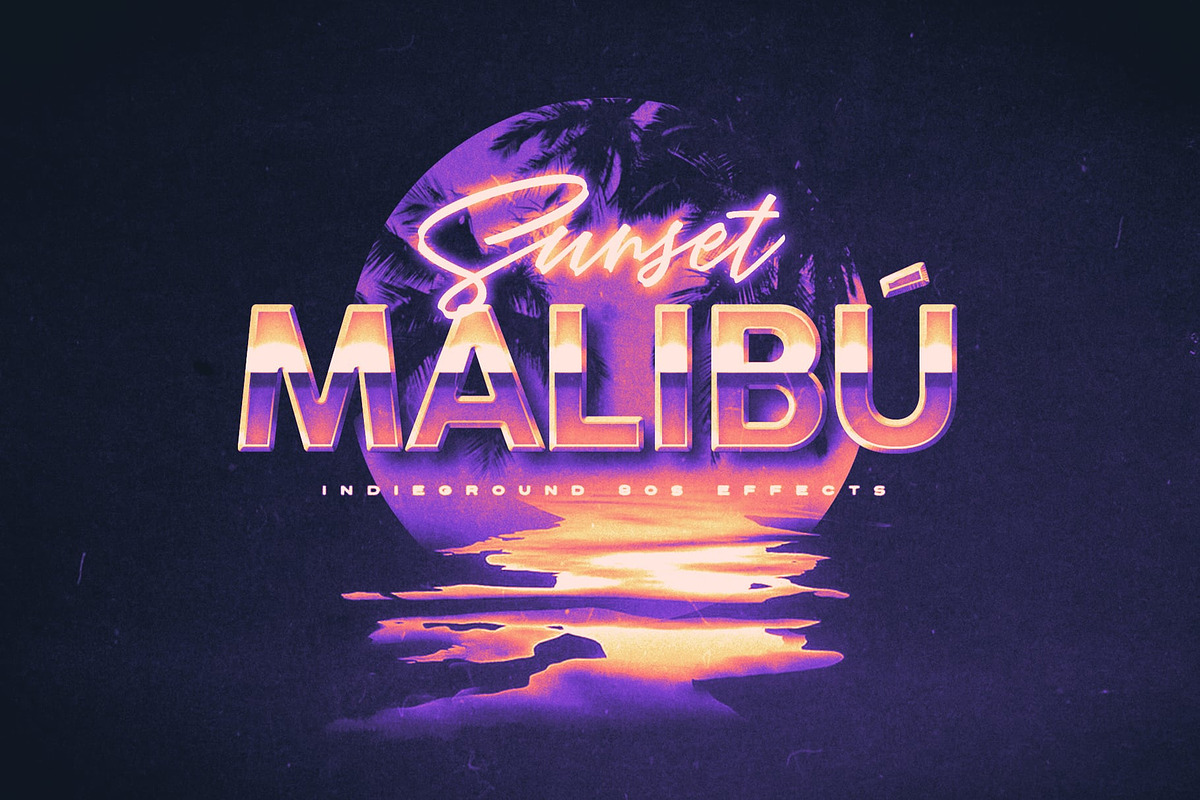 80s Text Effects Complete Bundle, a Layer Style Add-On by Indieground Design Inc. (Photo 17 of 31)