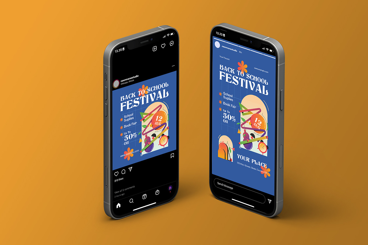 Blue Back to School Festival Flyer, a Flyer Template by Neermana (Photo 4 of 4)