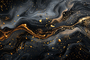 Abstract black and gold design, wher, a Photo by LOGOCREATIVE