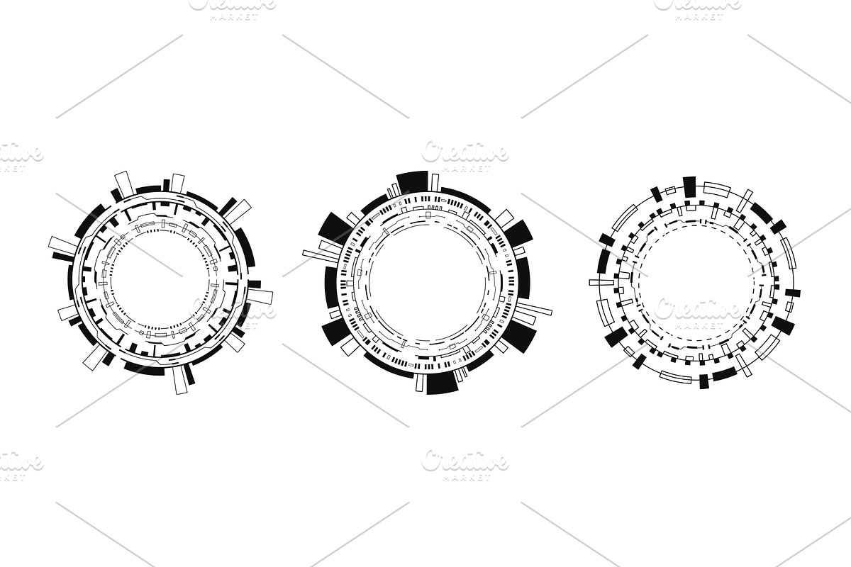 Tech futuristic circle frame, a Technology Illustration by skripnikbb