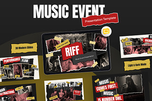 Music Event Google Slides, a Presentation Template by New Coral Design