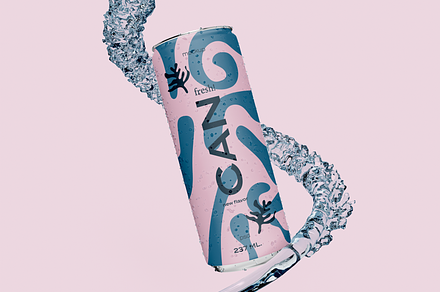 Can with Water Drops Mockup, a Product Mockup by Xtrahive