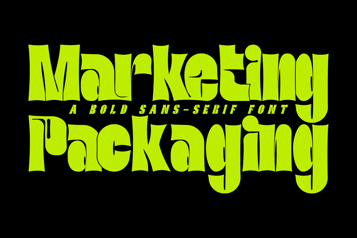 Marketing Packaging Font, a Sans Serif Font by 177Studio (Photo 1 of 8)