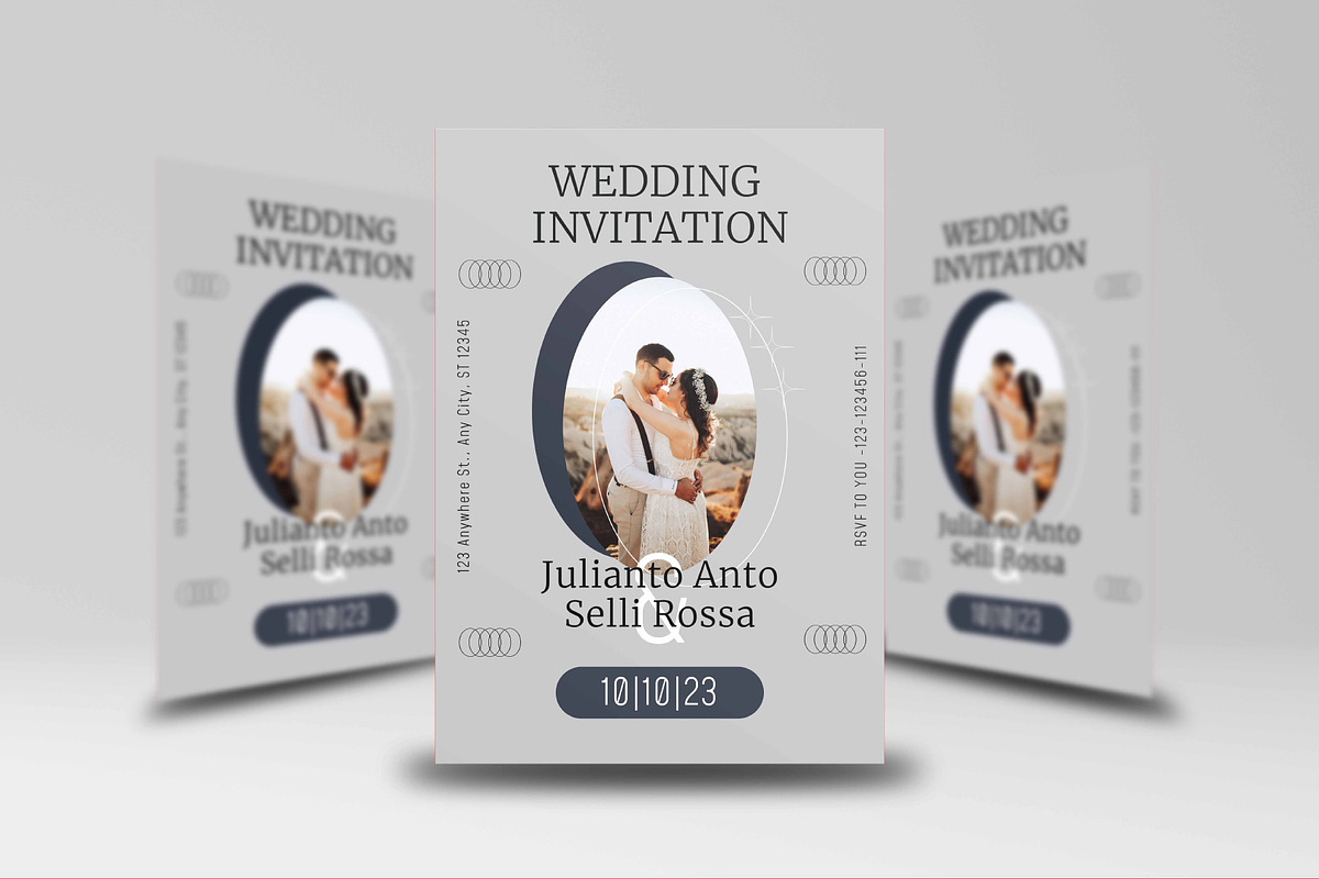 Wedding Invitation Flyer Template, a Flyer Template by Artnivora.Std