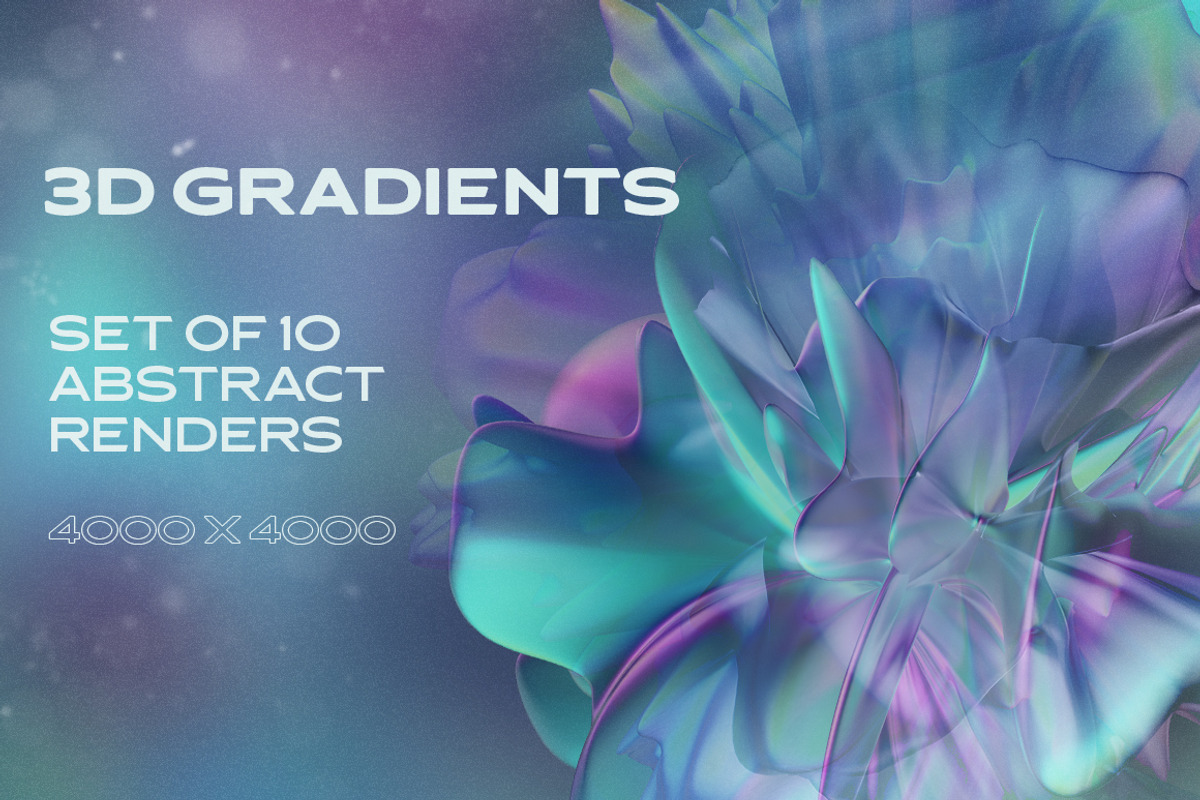 3D Gradients - 10 abstract renders, an Object Graphic by ghost friend's shop (Photo 1 of 5)