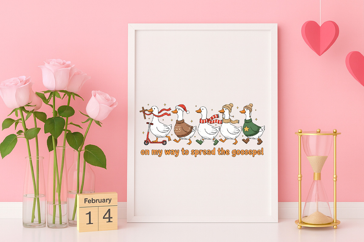 Funny Goose Christian Png, an Illustration by Canvas Craft (Photo 7 of 7)