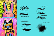 Funky Pop Grunge Procreate Brushes, a Brush Add-On by ProcreateiBox (Thumbnail 5 of 8)