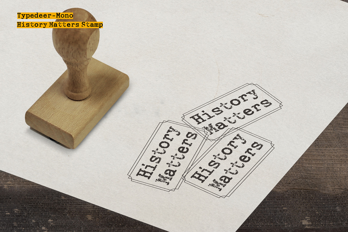 TypedeerMono - Typewriter Stamp Font, a Slab Serif Font by Drizy (Photo 9 of 10)