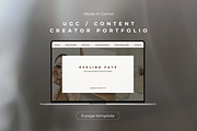 UGC portfolio Canva Website Template, a Presentation Template by IRISEA DESIGNS (Thumbnail 1 of 6)